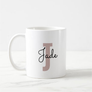 Benutzerdefiniert für personalisierte Initial- und Kaffeetasse