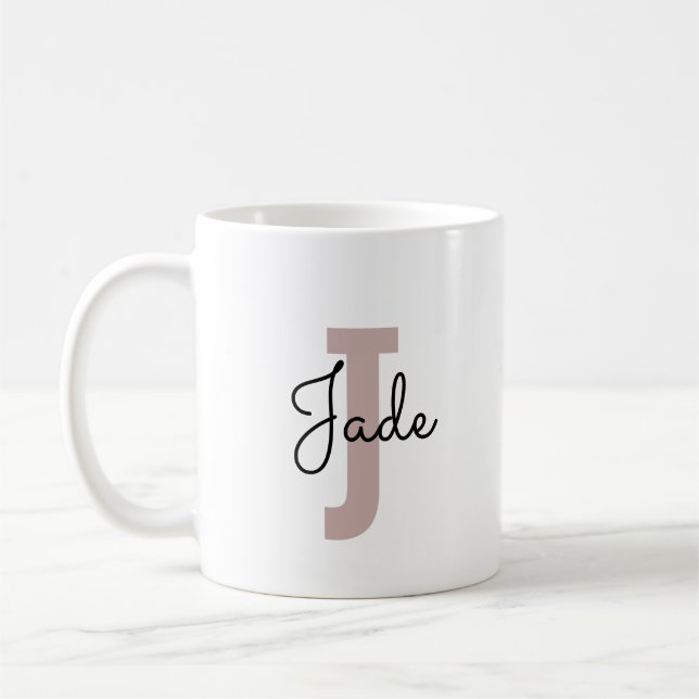 Benutzerdefiniert für personalisierte Initial- und Kaffeetasse (Links)