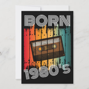 Benutzerdefiniert Geboren 1980er Retro 80er Kasset Einladung