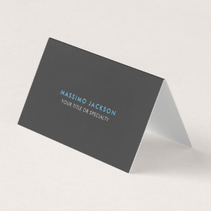 Benutzerdefiniert Grau Blau Trend Standard Minimal Visitenkarten