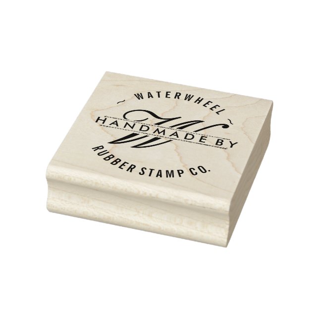 Benutzerdefiniert "Handmade by" mit Monogram Gummistempel (Stempel)