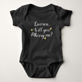 Benutzerdefiniert heiraten Sie mir Vorschlag  Baby Strampler