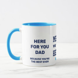 Benutzerdefiniert HIER FÜR SIE VATER Psychische Ge Tasse