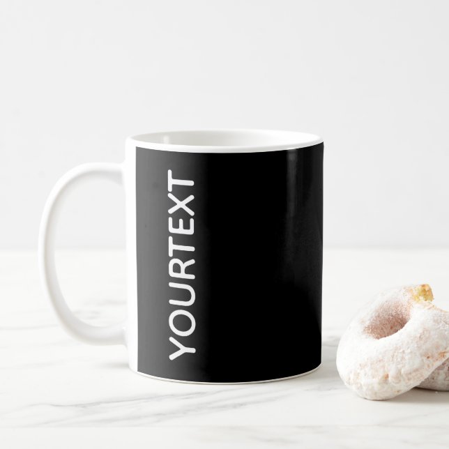 Benutzerdefiniert Hinzufügen eines Schwarz-weißen  Kaffeetasse (Mit Donut)
