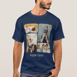 Benutzerdefiniert Hinzufügen von 4 Foto-Collage un T-Shirt