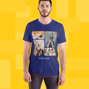 Benutzerdefiniert Hinzufügen von 4 Foto-Collage un T-Shirt
