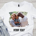Benutzerdefiniert Hinzufügen von Bild und Text T-Shirt<br><div class="desc">Erstellen Sie einfach Ihren eigenen,  einzigartigen T - Shirt,  indem Sie ein benutzerdefiniertes Foto und personalisierten Text hinzufügen.</div>