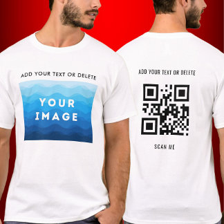Benutzerdefiniert Hinzufügen von Bildtext und QR-C T-Shirt