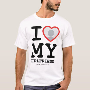 Benutzerdefiniert I Liebe Foto meiner Freundin T-Shirt
