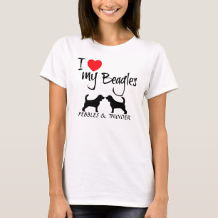 Benutzerdefiniert I Liebe Meine Beagle T-Shirt