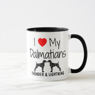 Benutzerdefiniert I Liebe Meine Dalmatiner Tasse
