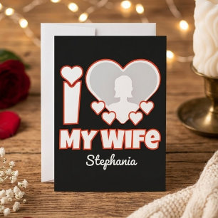 Benutzerdefiniert I Liebe Meine Ehefrau - Name und Save The Date