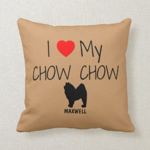 Benutzerdefiniert I Liebe My Chow Chow Kissen
