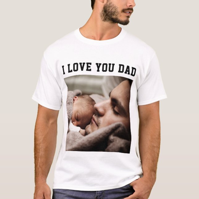 Benutzerdefiniert Ihr Vater Foto T - Shirt Vaterta (Vorderseite)