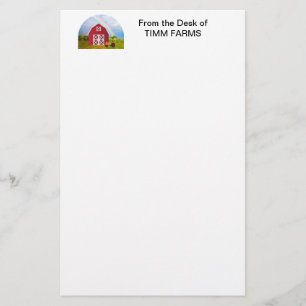 Benutzerdefiniert Ihren Namen Red Barn Blue Sky Briefpapier