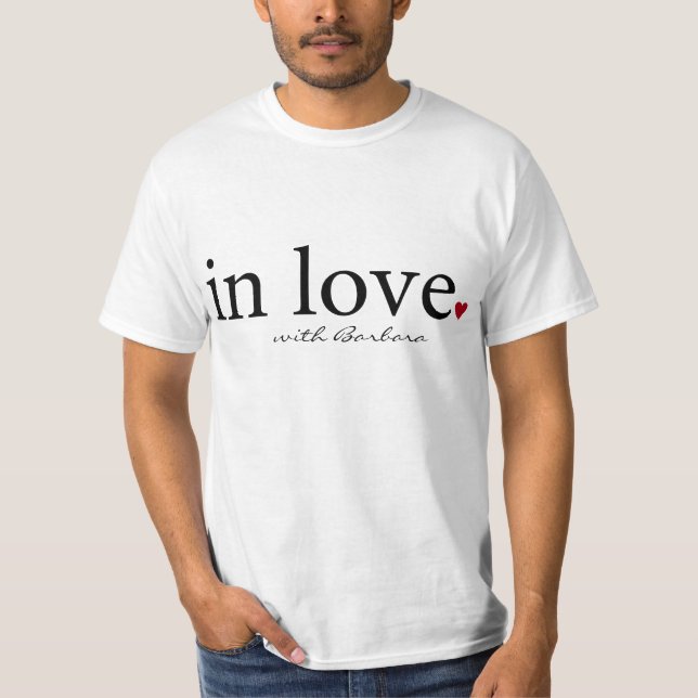 Benutzerdefiniert, In Liebe mit T - Shirt mit Pers (Vorderseite)