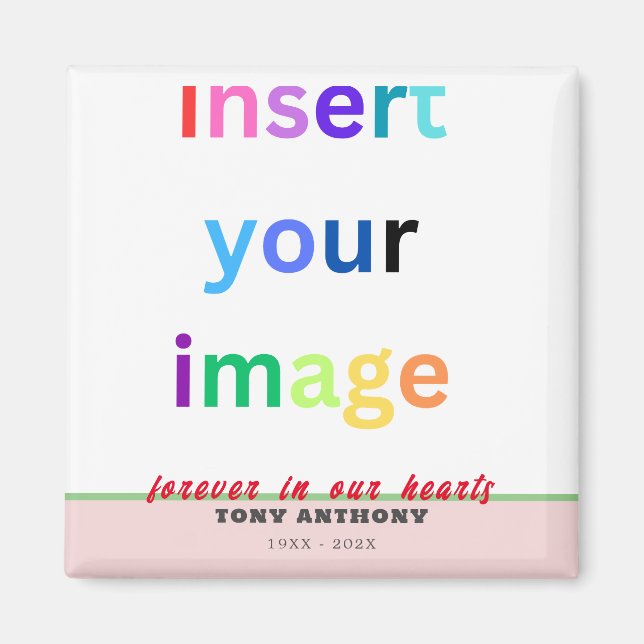 Benutzerdefiniert in Memorial für das einfache Fot Magnet (Vorne)