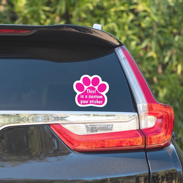 Benutzerdefiniert, indem Sie Print Hot Pink Car Wi Aufkleber (Auto Seite)