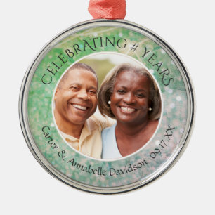 Benutzerdefiniert JEDES Jubiläum Foto halten Ornament Aus Metall