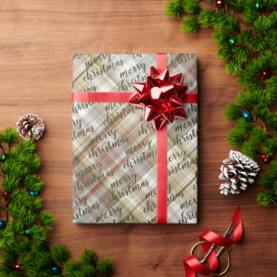 Benutzerdefiniert Klassisch Beige Braun Grau Weiß Geschenkpapier