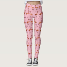 Benutzerdefiniert Leggings Pink Flamingo