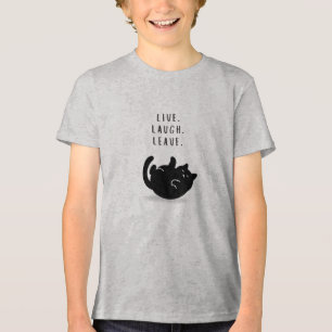 Benutzerdefiniert Live Lachen Verlassen Lustig Kat Tri-Blend Shirt