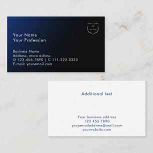 Benutzerdefiniert Logo Blau Gradient Modern Profes Visitenkarte