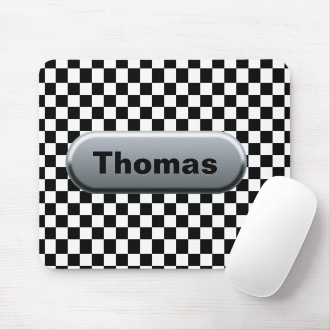 Benutzerdefiniert: Markierte Flag Silver Finish Mousepad (Mit Mouse)