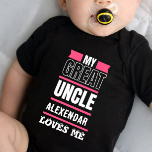 Benutzerdefiniert Mein Großonkel liebt mich Baby Strampler