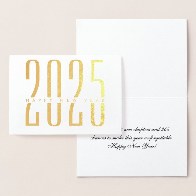 Benutzerdefiniert Minimalistisch und elegant 2025  Folienkarte (Anzeige)
