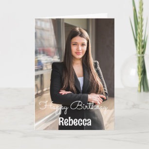 Benutzerdefiniert mit Foto Name Geburtskarte Karte
