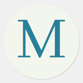 Benutzerdefiniert mit Monogramm Runder Aufkleber