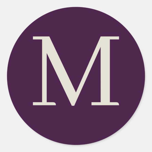 Benutzerdefiniert mit Monogramm Runder Aufkleber (Vorderseite)