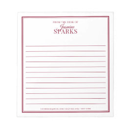 Benutzerdefiniert modern aus dem Schreibtisch mit  Notizblock