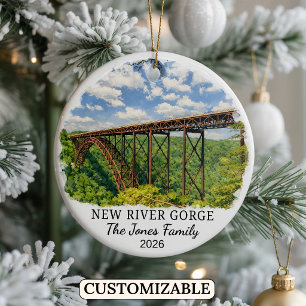 Benutzerdefiniert New River Gorge National Park We Keramik Ornament