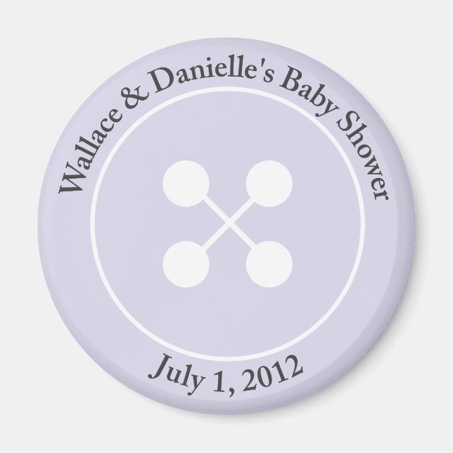 Benutzerdefiniert Niedlich als Button Baby Shower  Magnet (Vorne)
