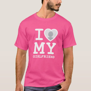 Benutzerdefiniert Niedlich Pink I Liebe meine Freu T-Shirt