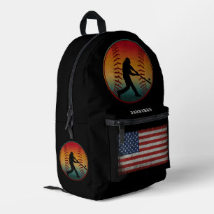 BENUTZERDEFINIERT PERSONALISIERT BASEBALL SPORT VI BEDRUCKTER RUCKSACK