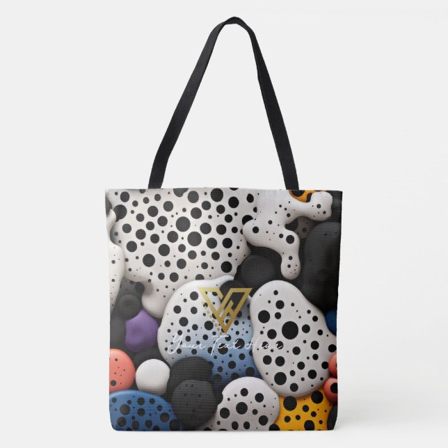 Benutzerdefiniert: Polka Dot Array Benutzerdefinie Tasche (Vorderseite)