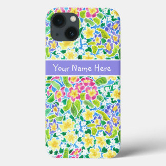 Benutzerdefiniert rosa, blau, gelb Primroses iPhon title_seo2