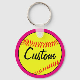 Benutzerdefiniert rosa Fastballteam/Coach/Spieler Schlüsselanhänger