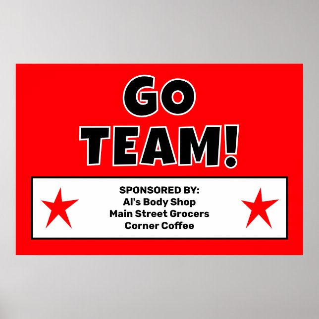 Benutzerdefiniert Rot Los Team Poster (Vorne)