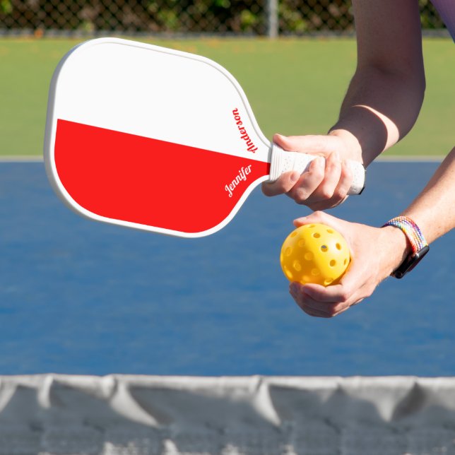 Benutzerdefiniert rot und weiß pickleball schläger (InSitu)