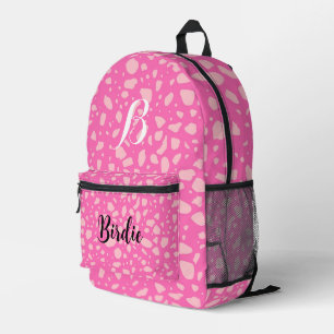 Benutzerdefiniert Schön & Hübsch Hellrosa Anfangsb Bedruckter Rucksack