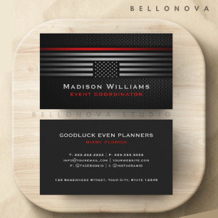 Benutzerdefiniert Schwarz Grau Rot Die USA Amerika Visitenkarte
