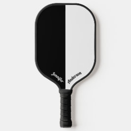 Benutzerdefiniert Schwarz und Weiß Pickleball Schläger