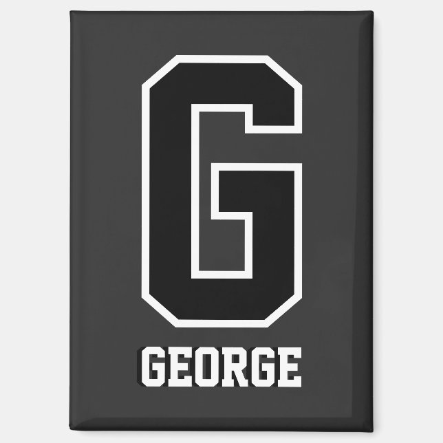 Benutzerdefiniert Schwarzweiß-Personalisierte Mono Magnet (Vorderseite)