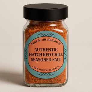 Benutzerdefiniert Southwest Authentisch Hatch Rote Runder Aufkleber