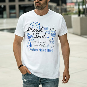 Benutzerdefiniert Stolz auf Papa eines Absolventen T-Shirt