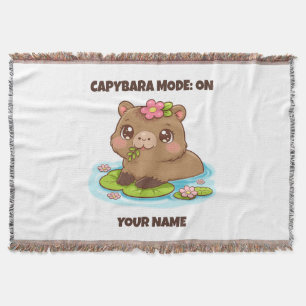 Benutzerdefiniert süß Kawaii Capybara Modus Decke